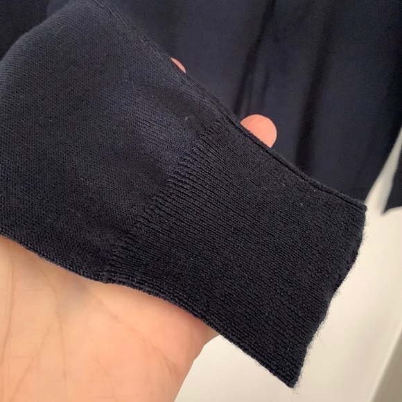 Tory Burch Long Sleeve V Neck Cardigan Merino Wool Sweater - Picture 4 of 11